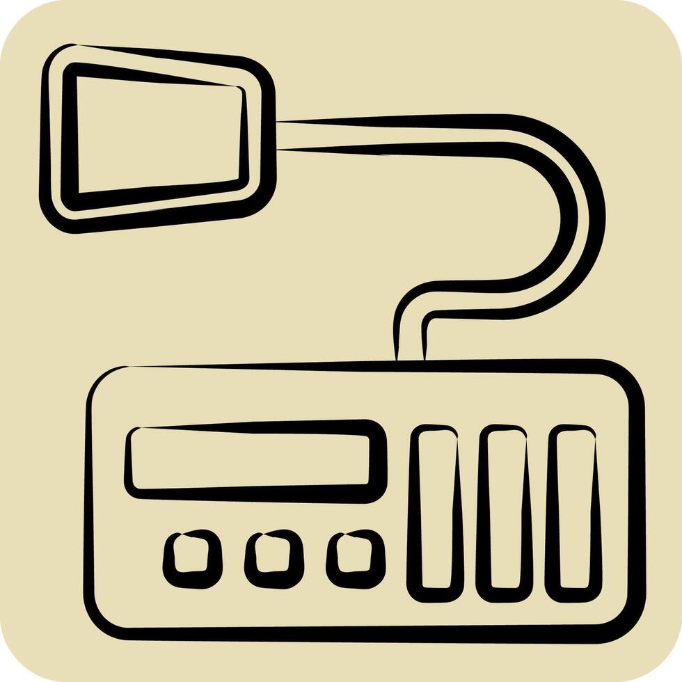 Icon Millitary Radio 2. related to Military symbol. hand drawn style. design editable vector