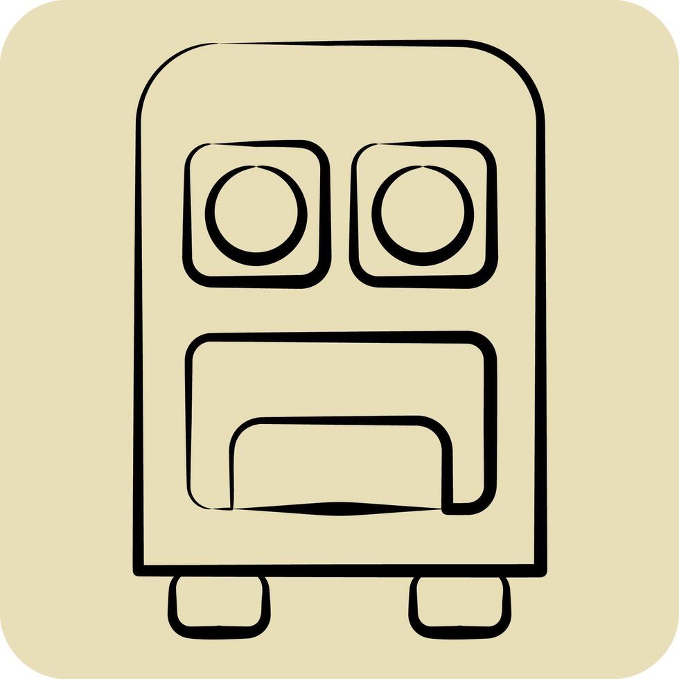 Icon Command Center. related to Military symbol. hand drawn style. design editable vector