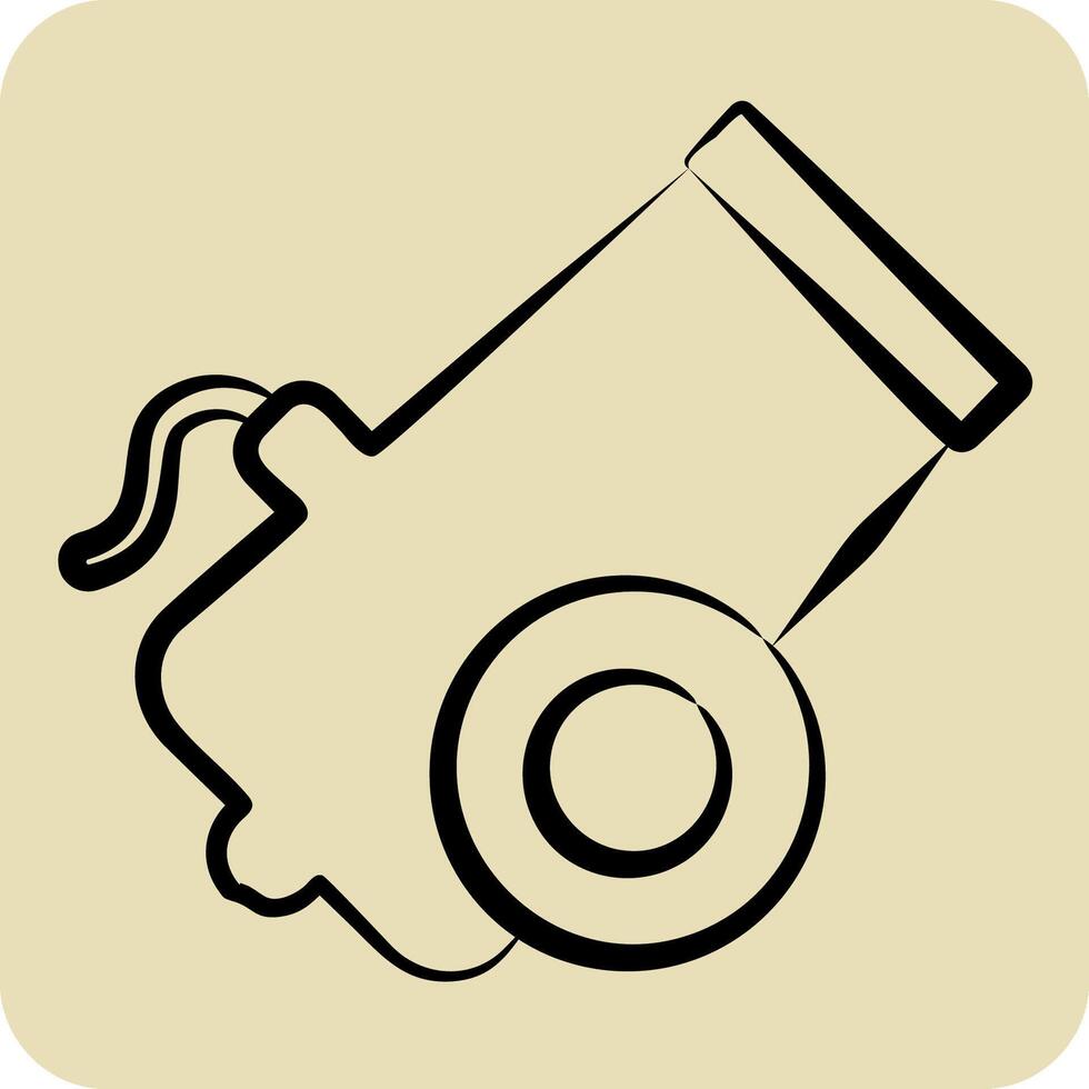 Icon Bullet. related to Military symbol. hand drawn style. design editable 1 vector