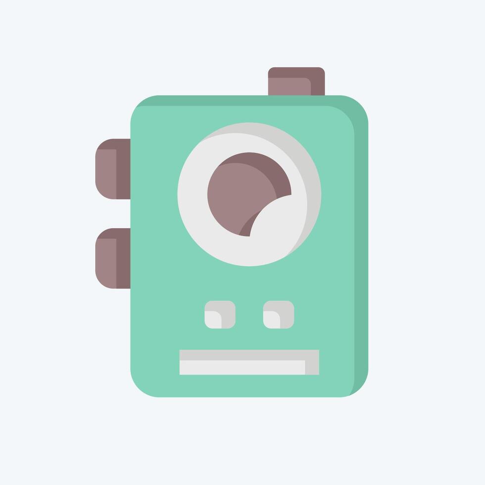 Icon Millitary Radio. related to Military symbol. flat style. design editable vector