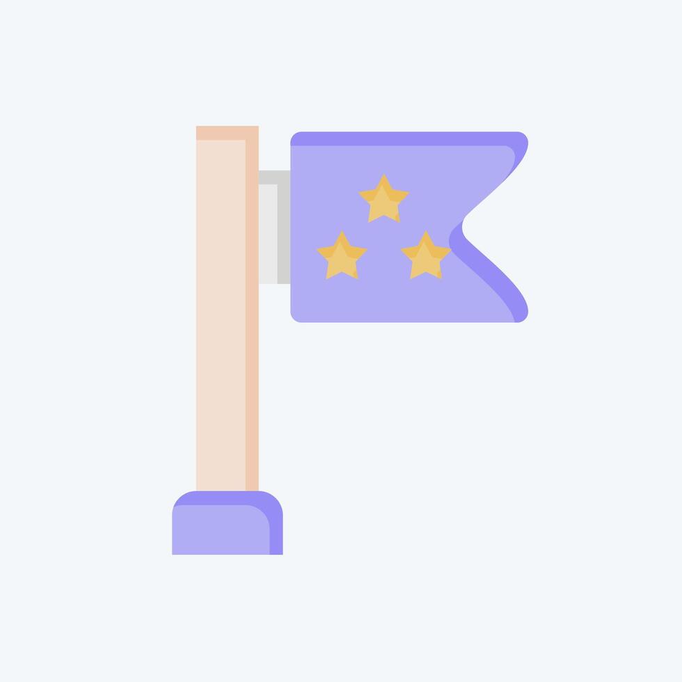 Icon Destination. related to Military symbol. flat style. design editable vector