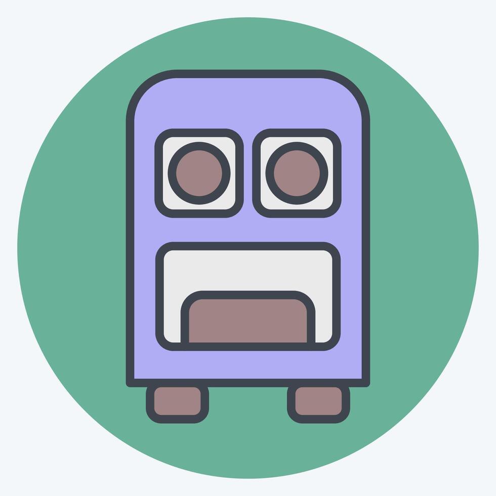 Icon Command Center. related to Military symbol. color mate style. design editable vector