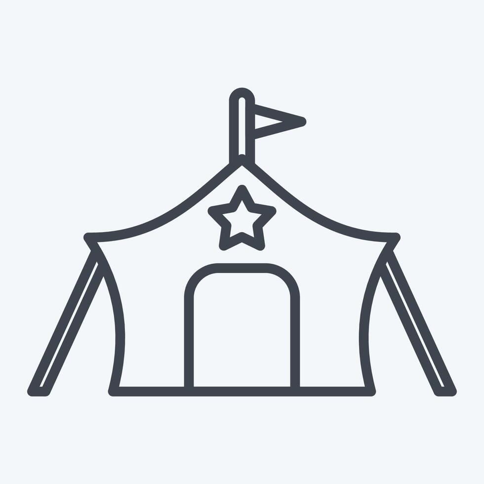 Icon Millitary Tant. related to Military symbol. line style. design editable vector