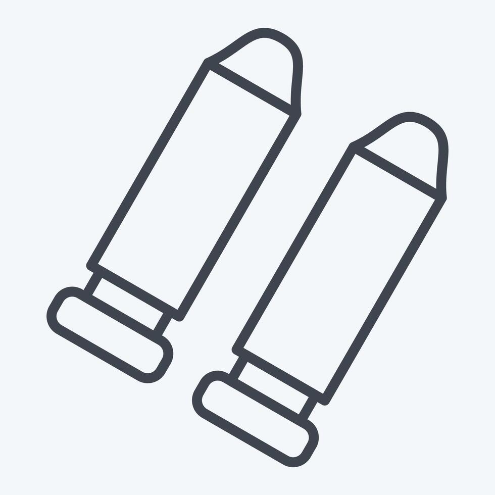 Icon Bullet. related to Military symbol. line style. design editable vector