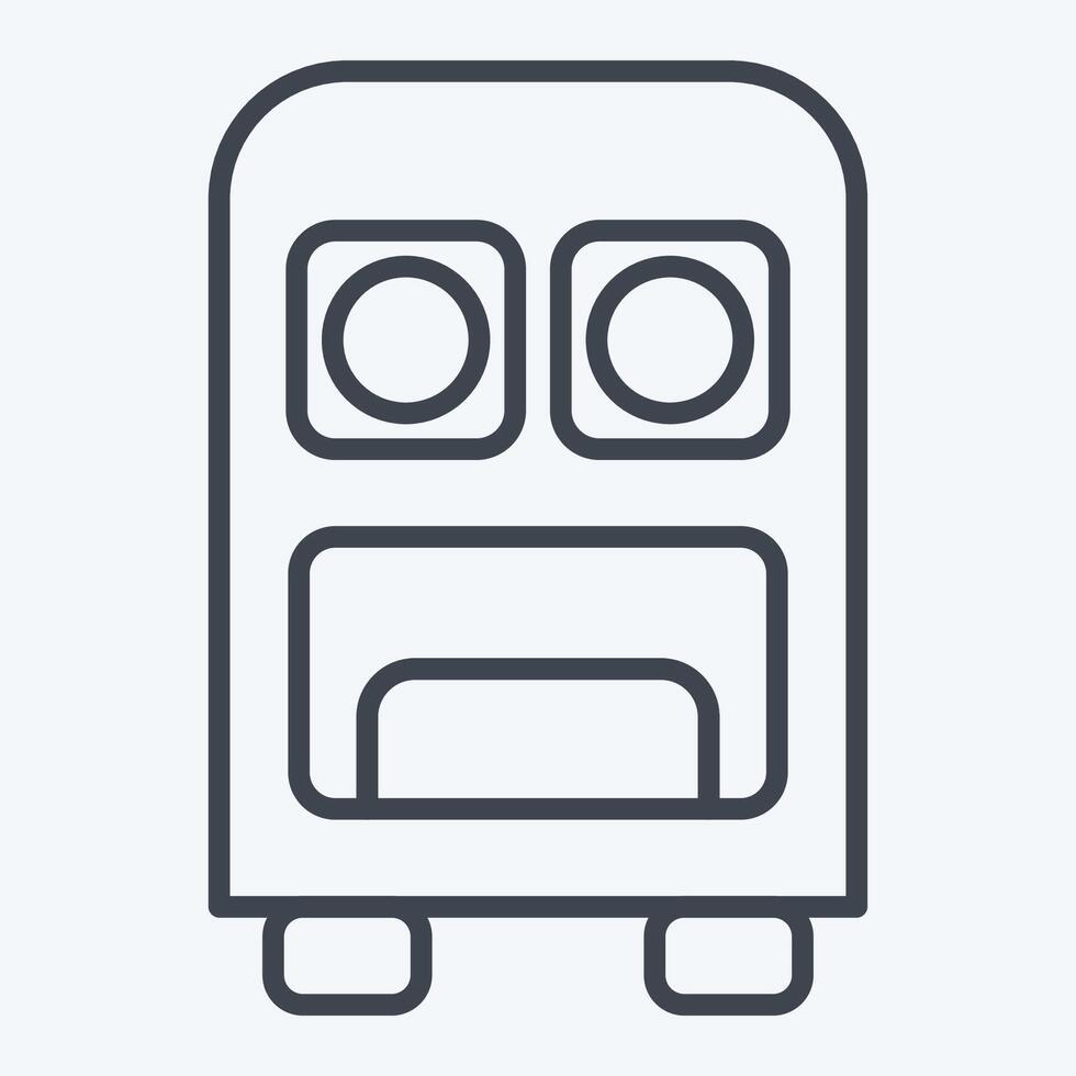 Icon Command Center. related to Military symbol. line style. design editable vector
