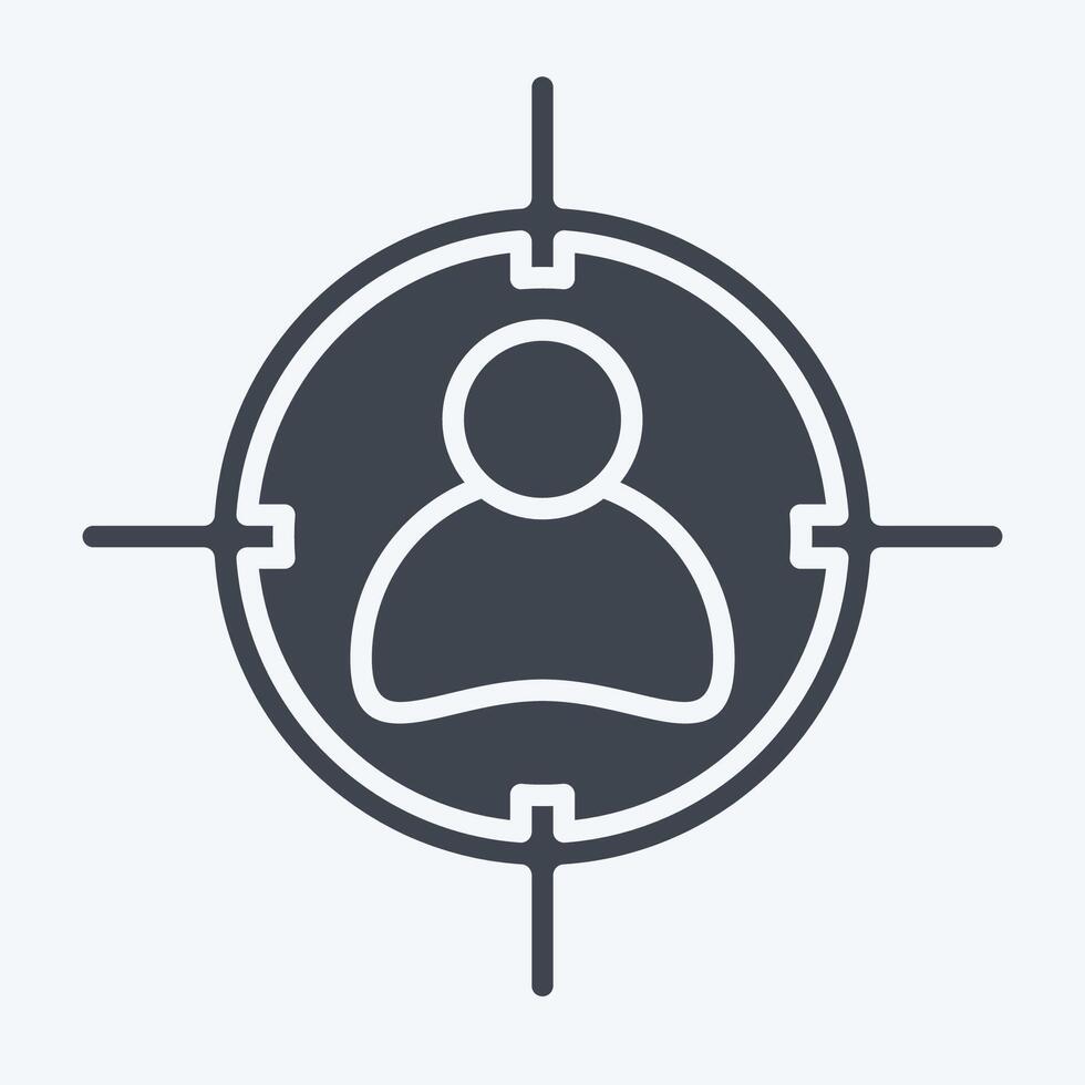 Icon Target. related to Military symbol. glyph style. design editable vector