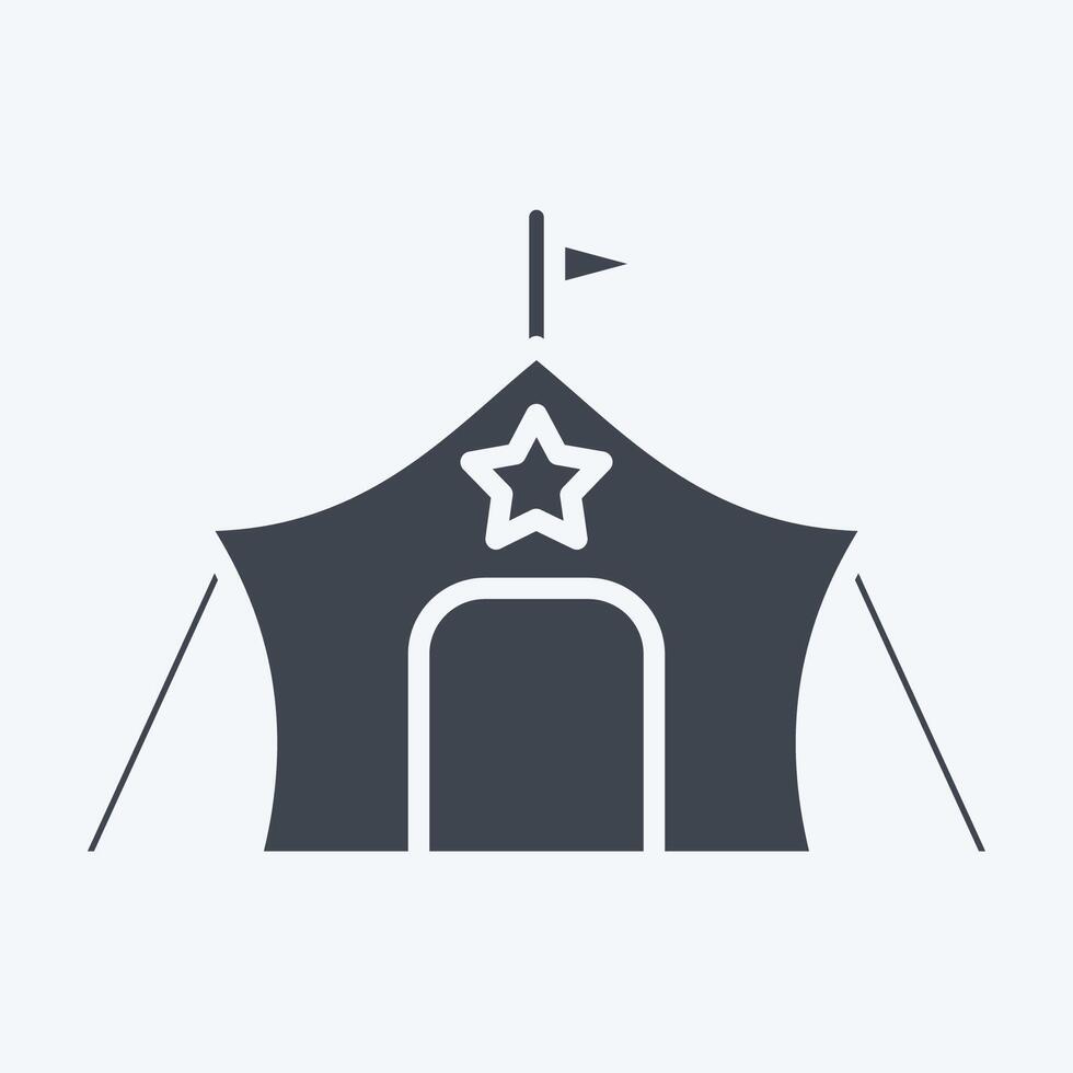 Icon Millitary Tant. related to Military symbol. glyph style. design editable vector