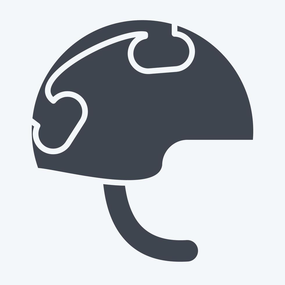 Icon Millitary Helmet. related to Military symbol. glyph style. design editable vector