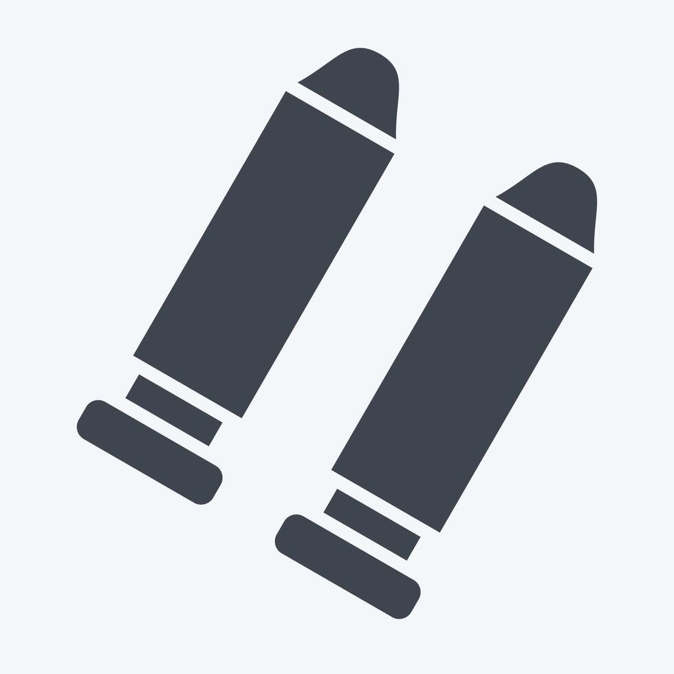 Icon Bullet. related to Military symbol. glyph style. design editable vector