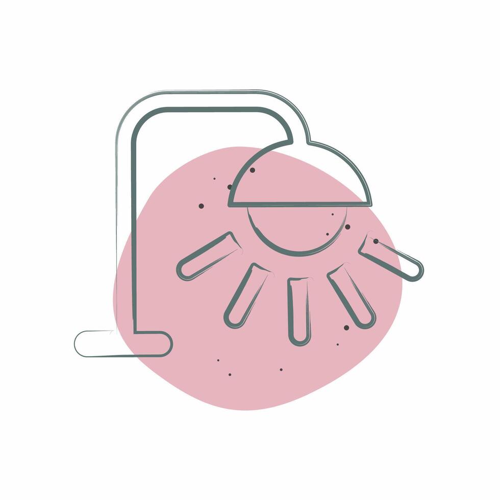 Icon Street Light. related to Light symbol. Color Spot Style. design editable vector