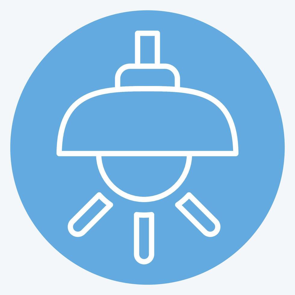 Icon Lamp. related to Light symbol. blue eyes style. design editable vector