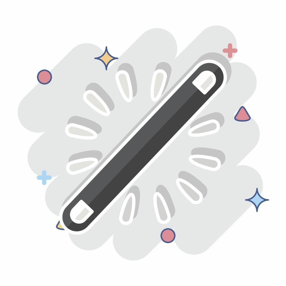 Icon Neon. related to Light symbol. comic style. design editable vector