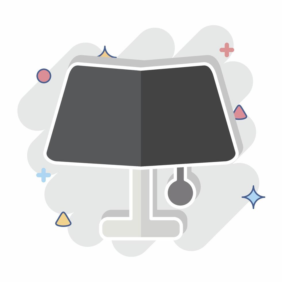 Icon Table Lamp. related to Light symbol. comic style. design editable vector