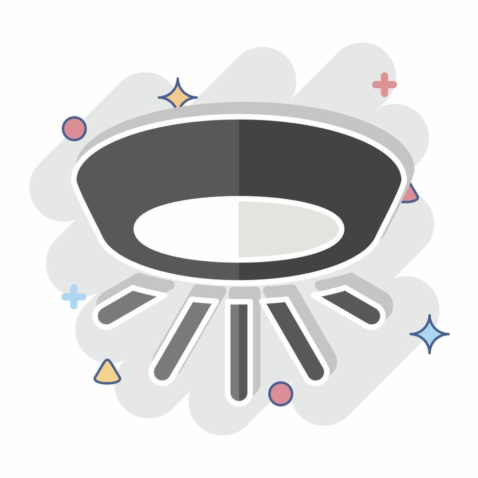 Icon Light. related to Light symbol. comic style. design editable vector
