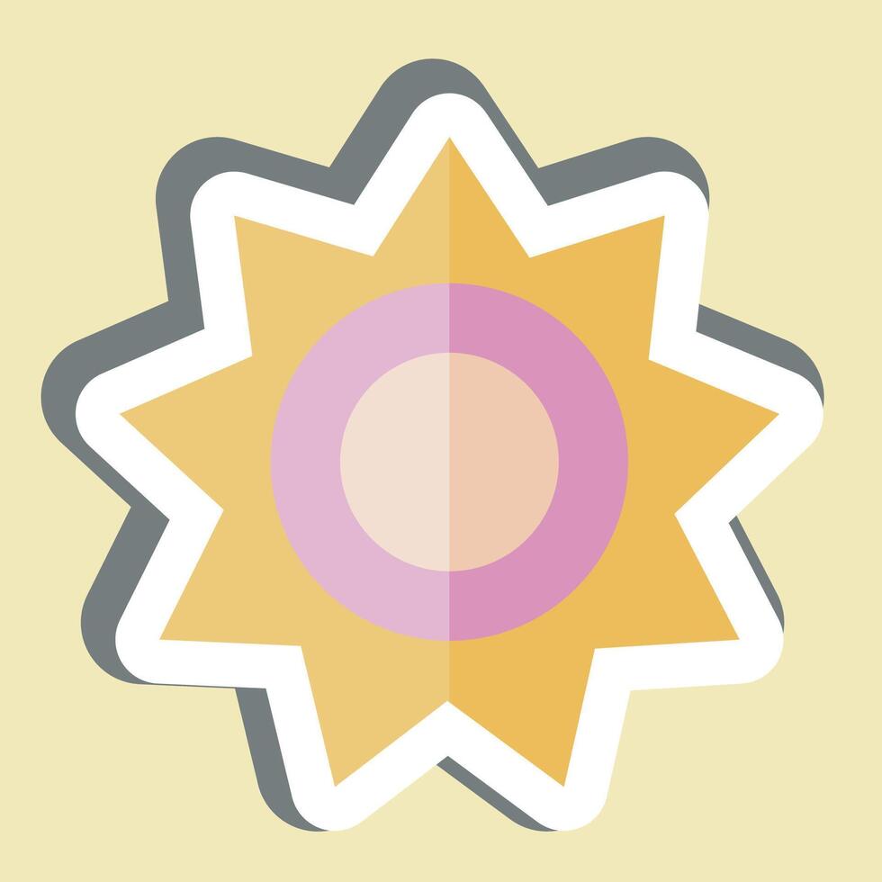 Sticker Sunlight. related to Light symbol. design editable vector