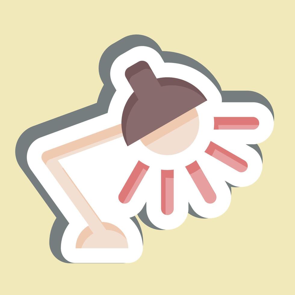Sticker Work Lamp. related to Light symbol. design editable vector