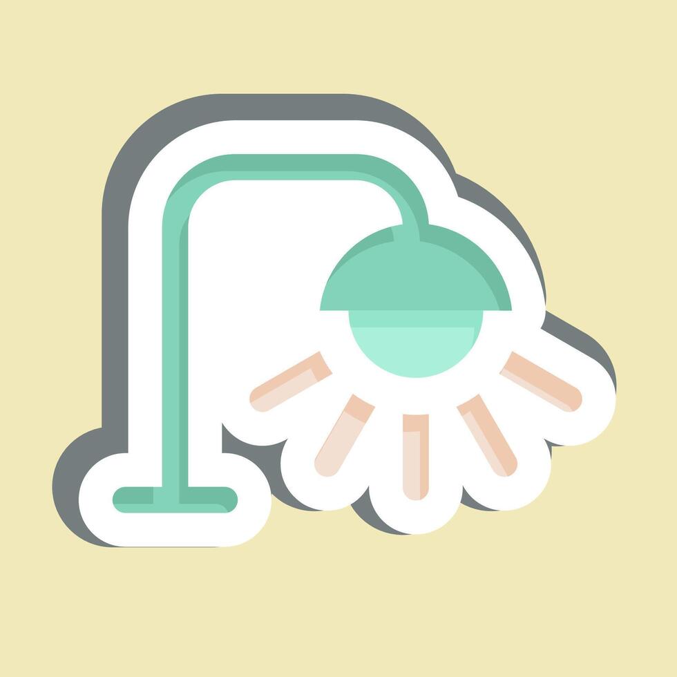 Sticker Street Light. related to Light symbol. design editable vector