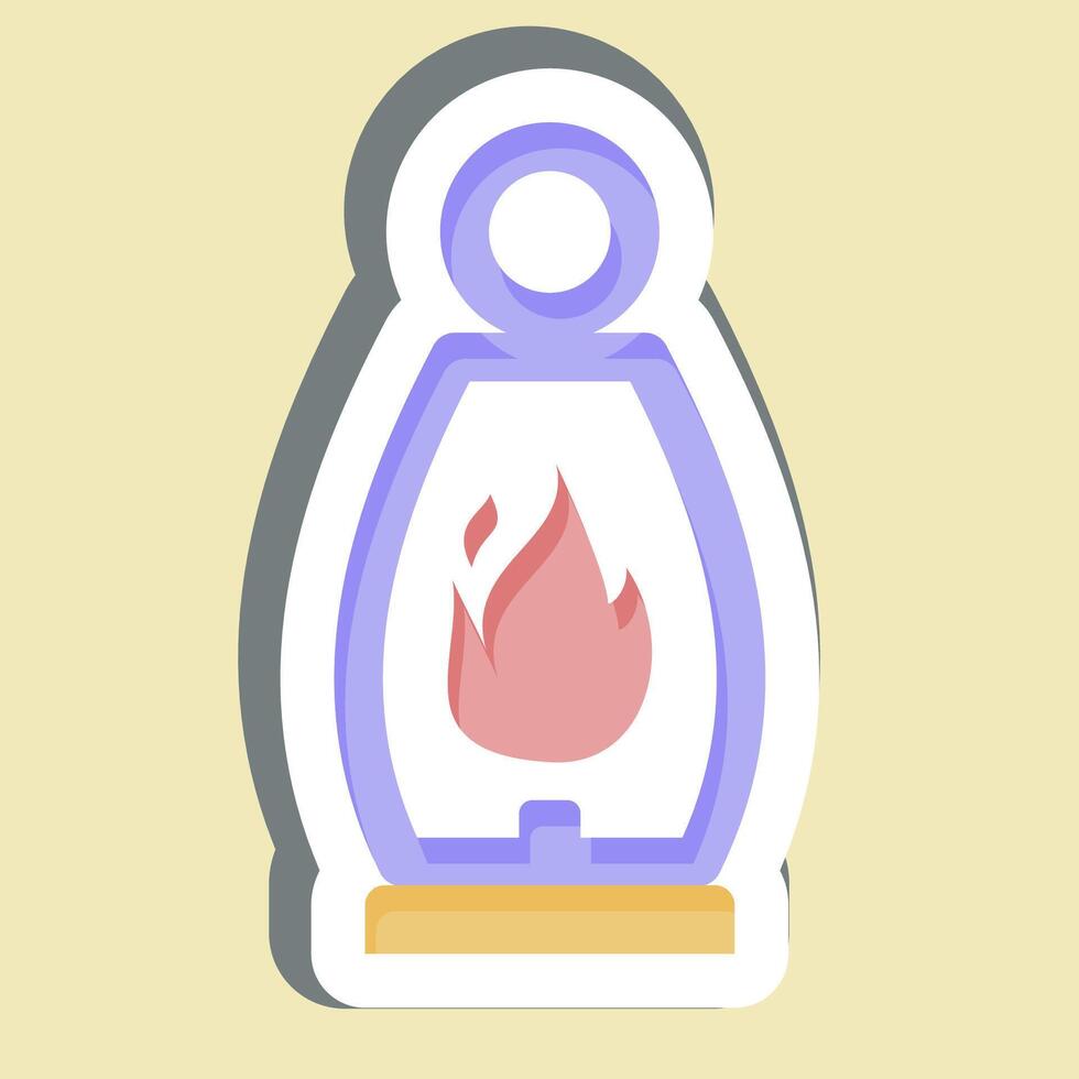 Sticker Lantern. related to Light symbol. design editable vector