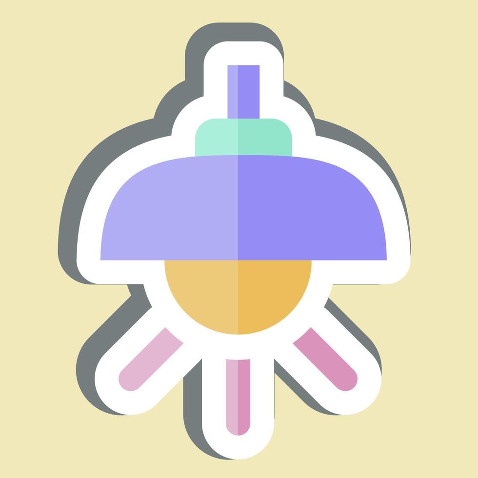 Sticker Lamp. related to Light symbol. design editable vector