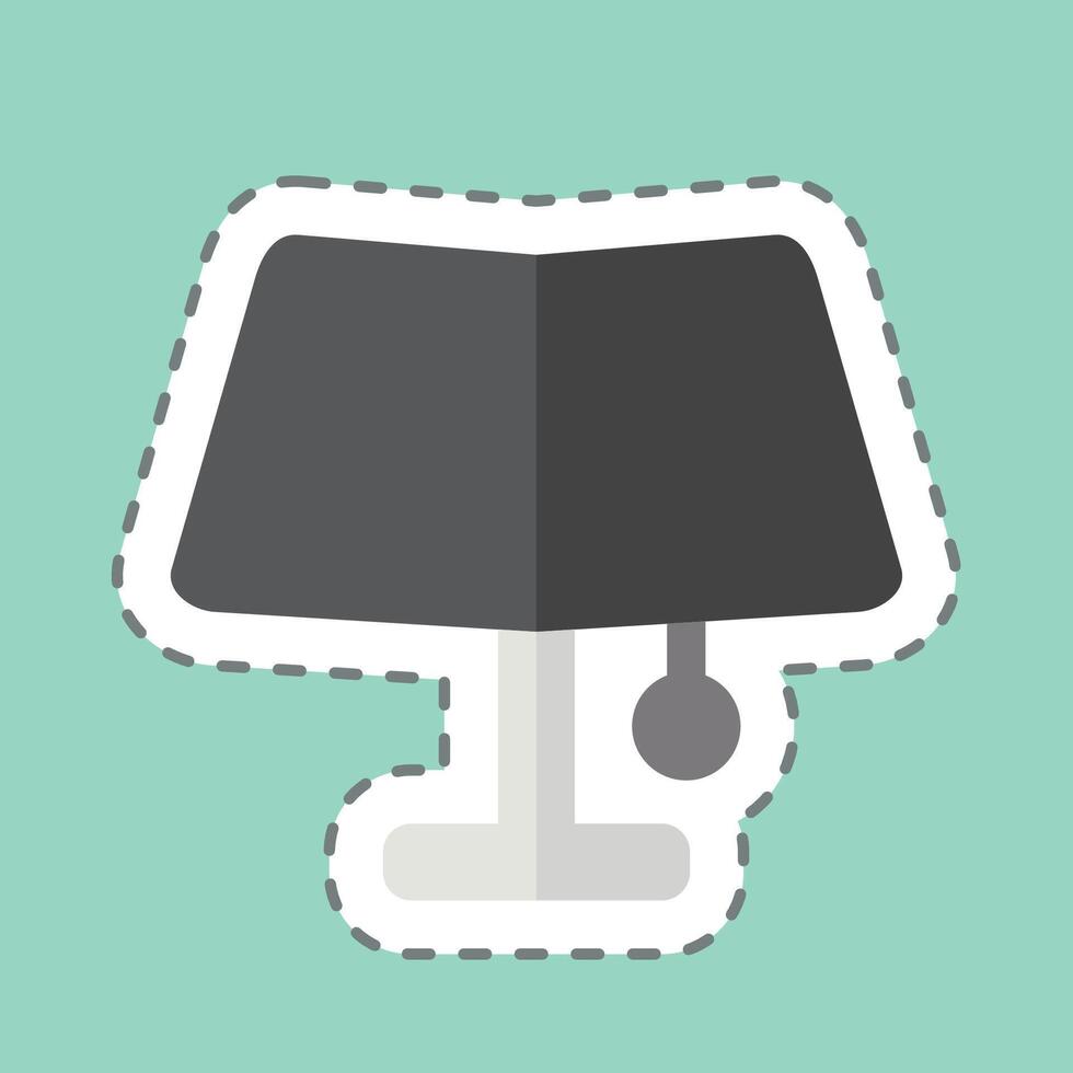 Sticker line cut Table Lamp. related to Light symbol. design editable vector