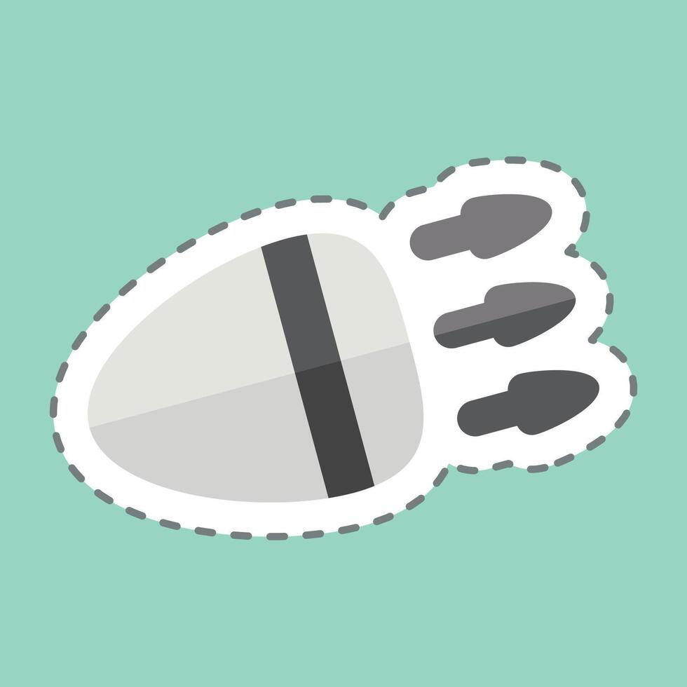 Sticker line cut Car Light. related to Light symbol. design editable vector