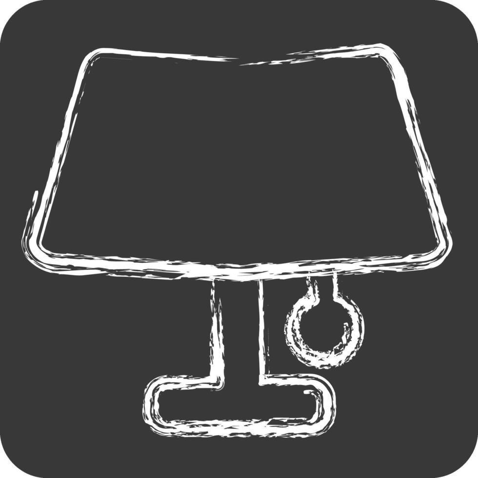 Icon Table Lamp. related to Light symbol. chalk Style. design editable vector