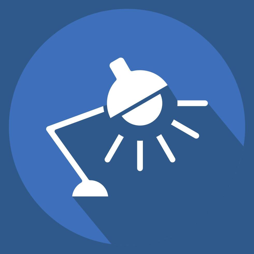Icon Work Lamp. related to Light symbol. long shadow style. design editable vector