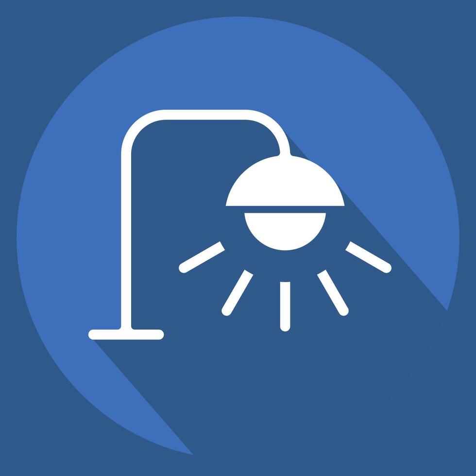 Icon Street Light. related to Light symbol. long shadow style. design editable vector