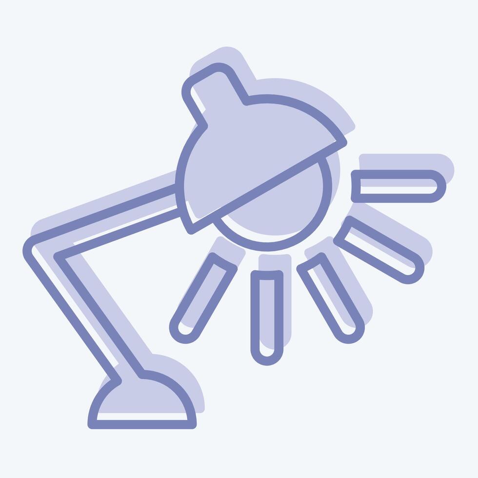 Icon Work Lamp. related to Light symbol. two tone style. design editable vector