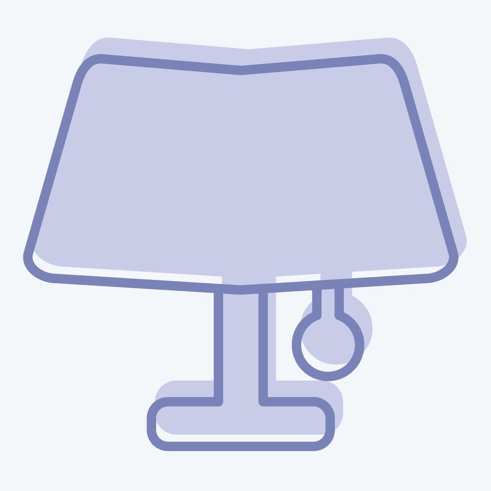 Icon Table Lamp. related to Light symbol. two tone style. design editable vector