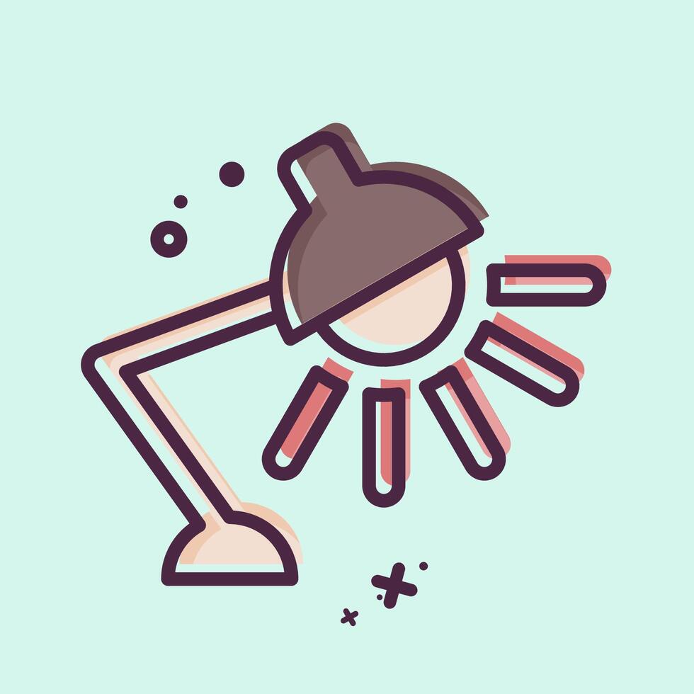Icon Work Lamp. related to Light symbol. MBE style. design editable vector