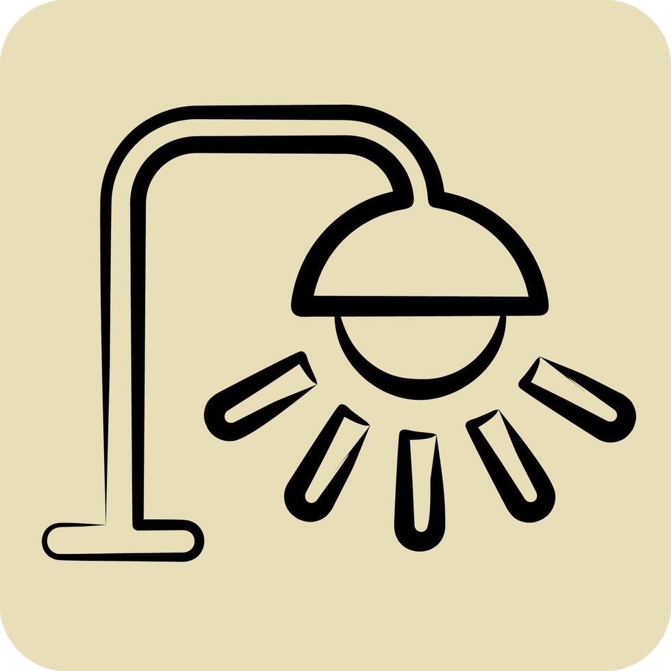 Icon Street Light. related to Light symbol. hand drawn style. design editable vector