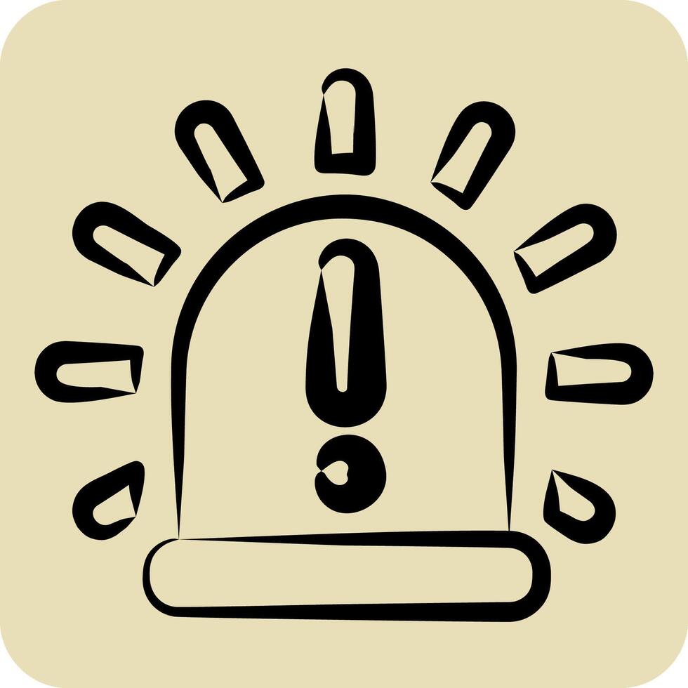 Icon Siren. related to Light symbol. hand drawn style. design editable vector