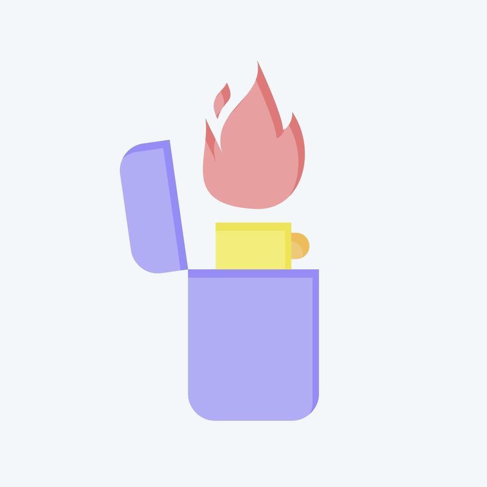 Icon Lighter. related to Light symbol. flat style. design editable vector