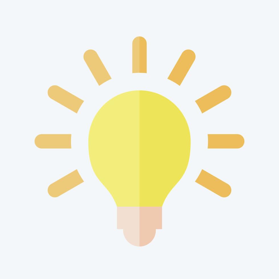 Icon Light Bulb. related to Light symbol. flat style. design editable vector