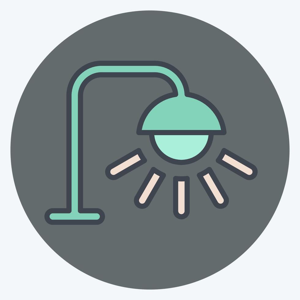 Icon Street Light. related to Light symbol. color mate style. design editable vector