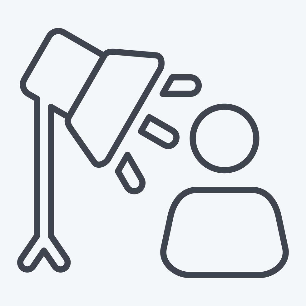 Icon Spotlight. related to Light symbol. line style. design editable vector