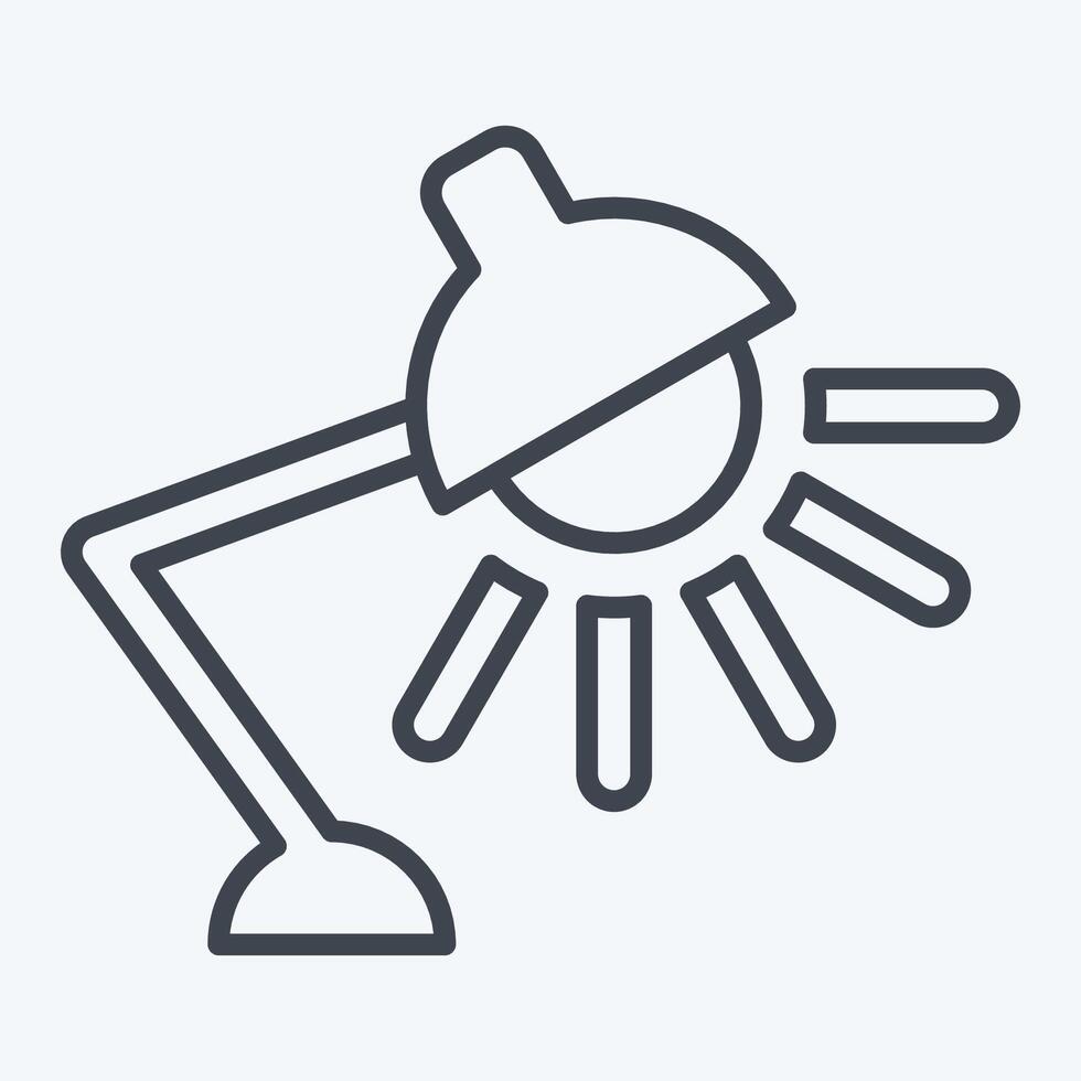 Icon Work Lamp. related to Light symbol. line style. design editable vector