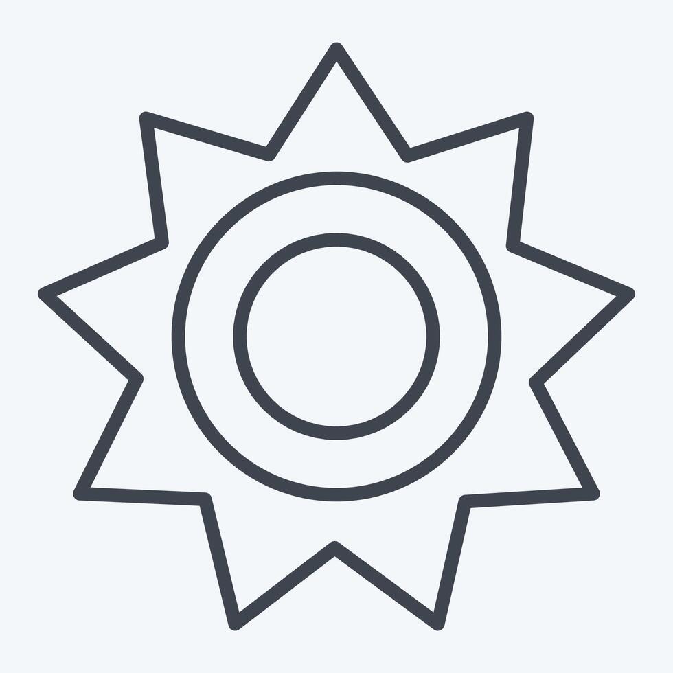 Icon Sunlight. related to Light symbol. line style. design editable vector