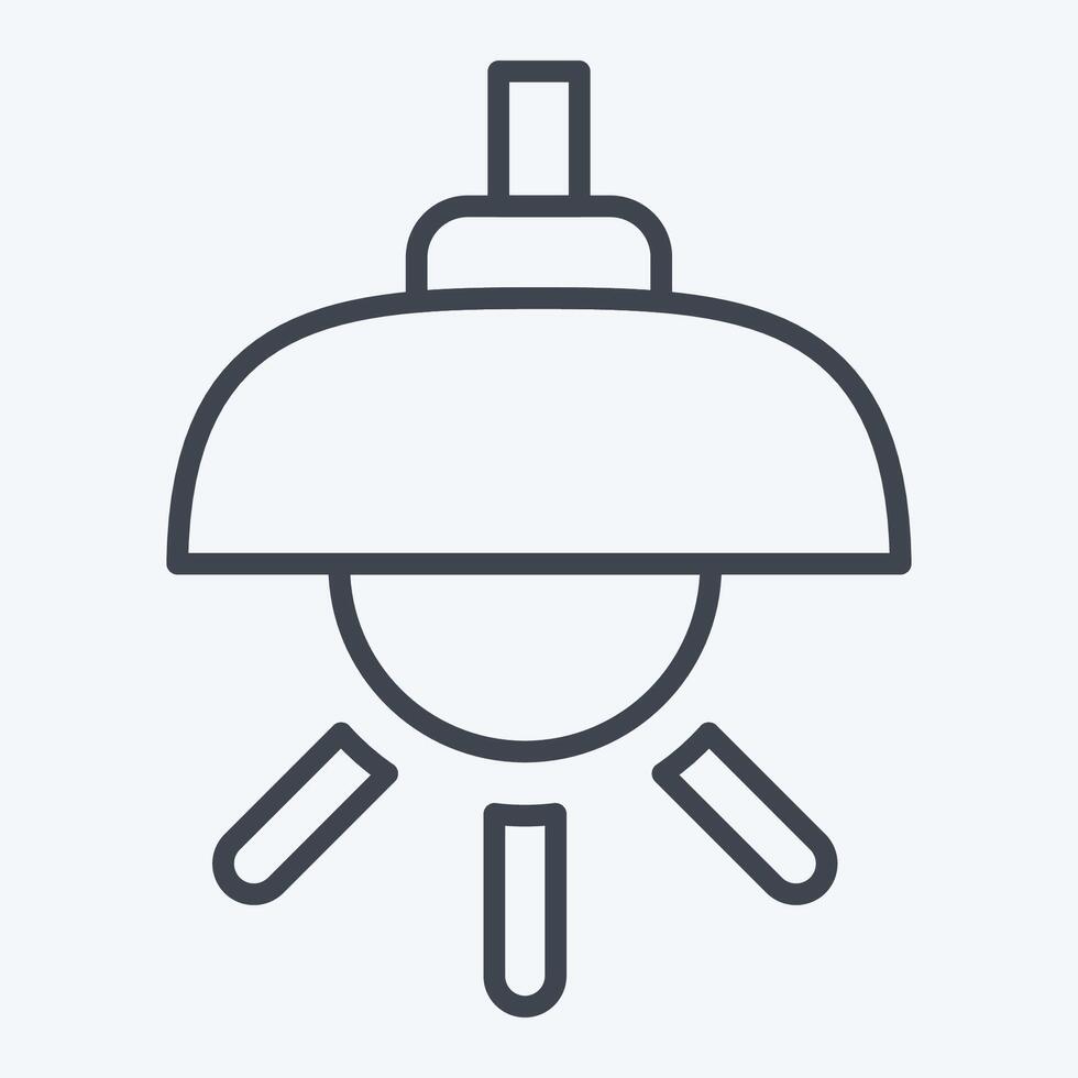 Icon Lamp. related to Light symbol. line style. design editable vector