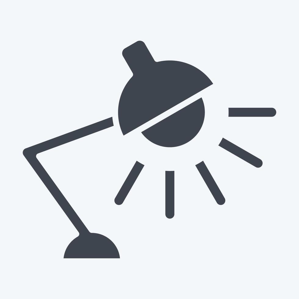Icon Work Lamp. related to Light symbol. glyph style. design editable vector