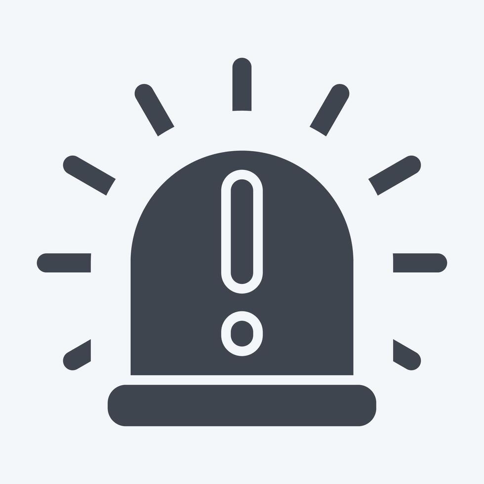 Icon Siren. related to Light symbol. glyph style. design editable vector