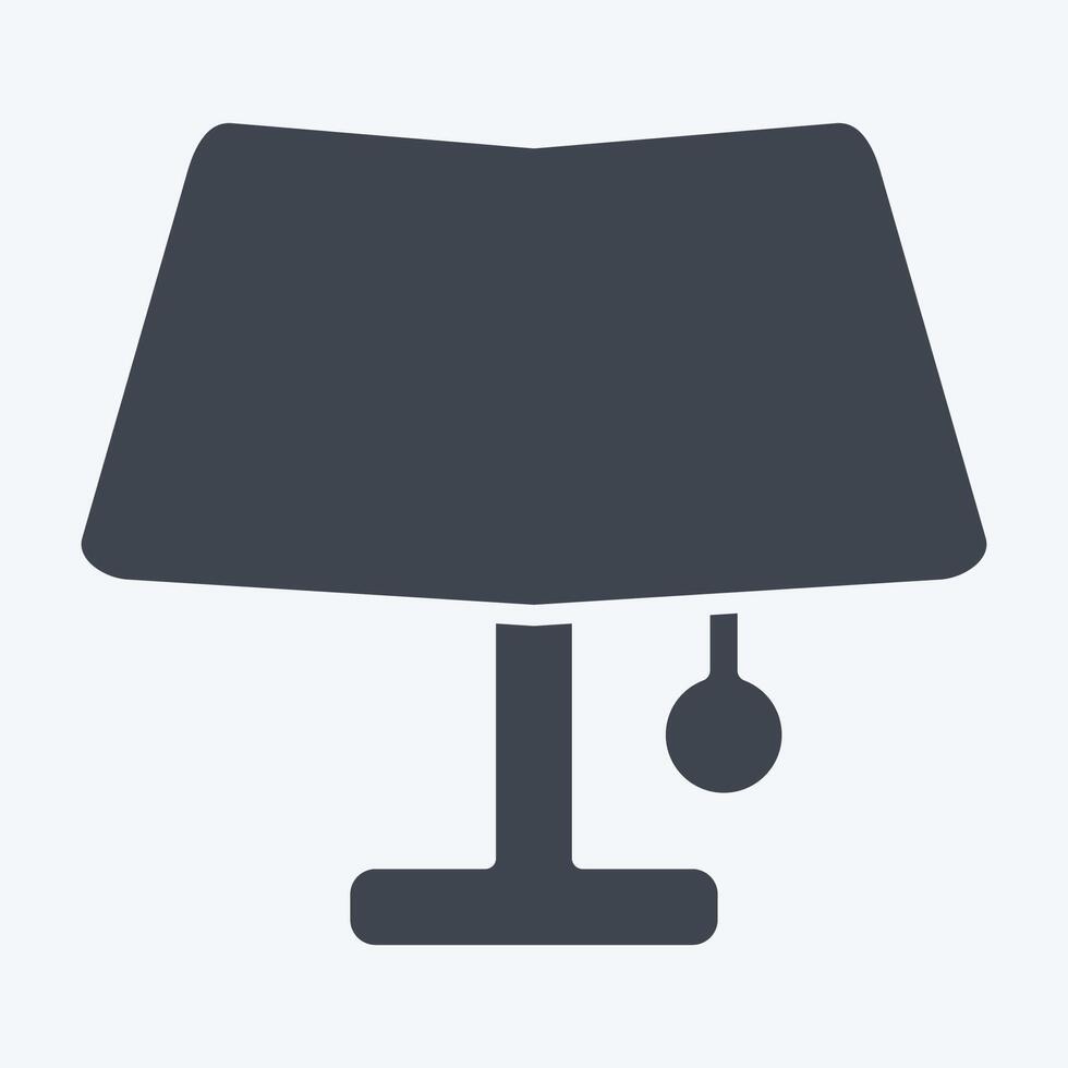 Icon Table Lamp. related to Light symbol. glyph style. design editable vector