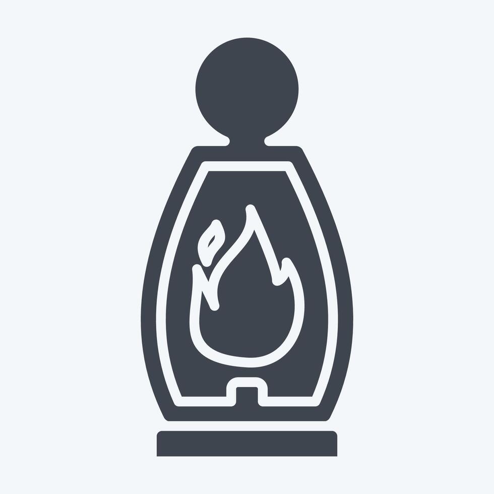 Icon Lantern. related to Light symbol. glyph style. design editable vector