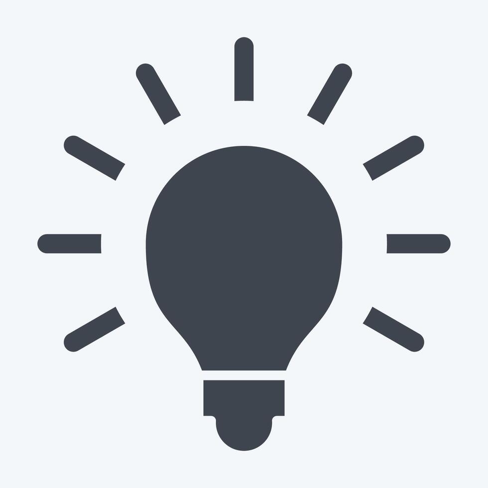 Icon Light Bulb. related to Light symbol. glyph style. design editable vector