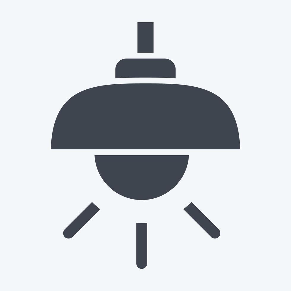 Icon Lamp. related to Light symbol. glyph style. design editable vector