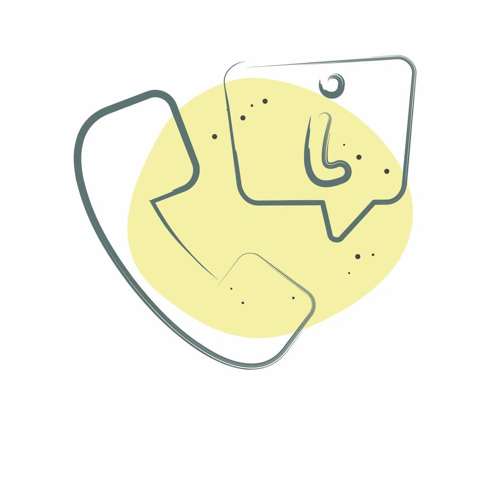 Icon Info Line. related to Speech symbol. Color Spot Style. design editable vector