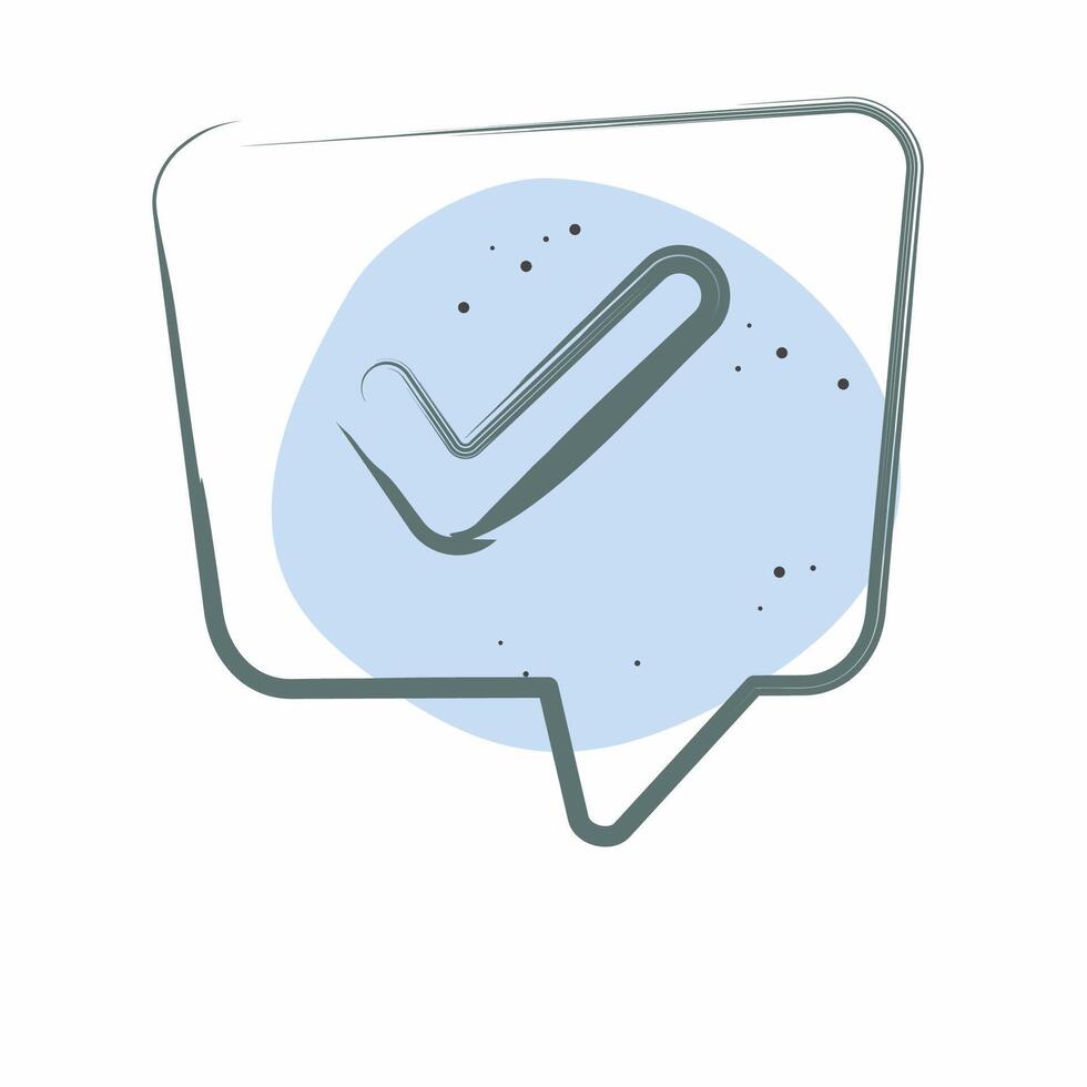 Icon Problem Solving. related to Speech symbol. Color Spot Style. design editable vector