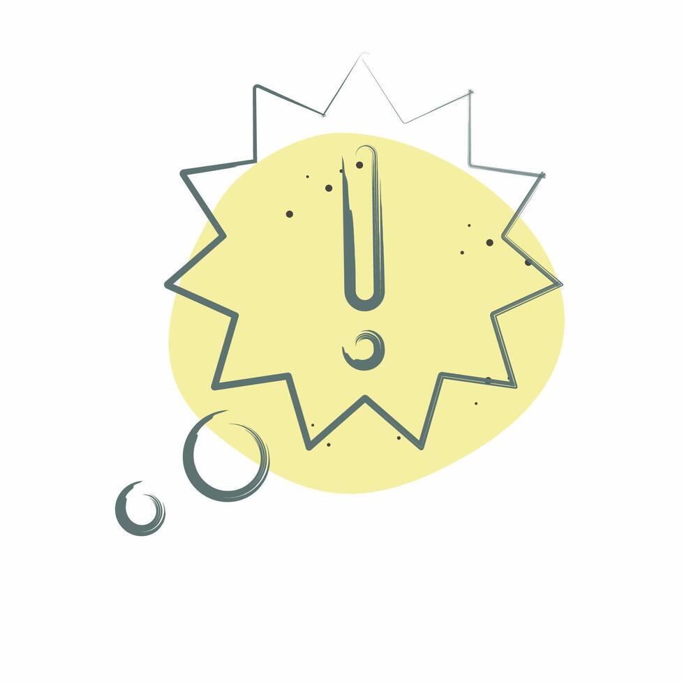 Icon New Idea. related to Speech symbol. Color Spot Style. design editable vector