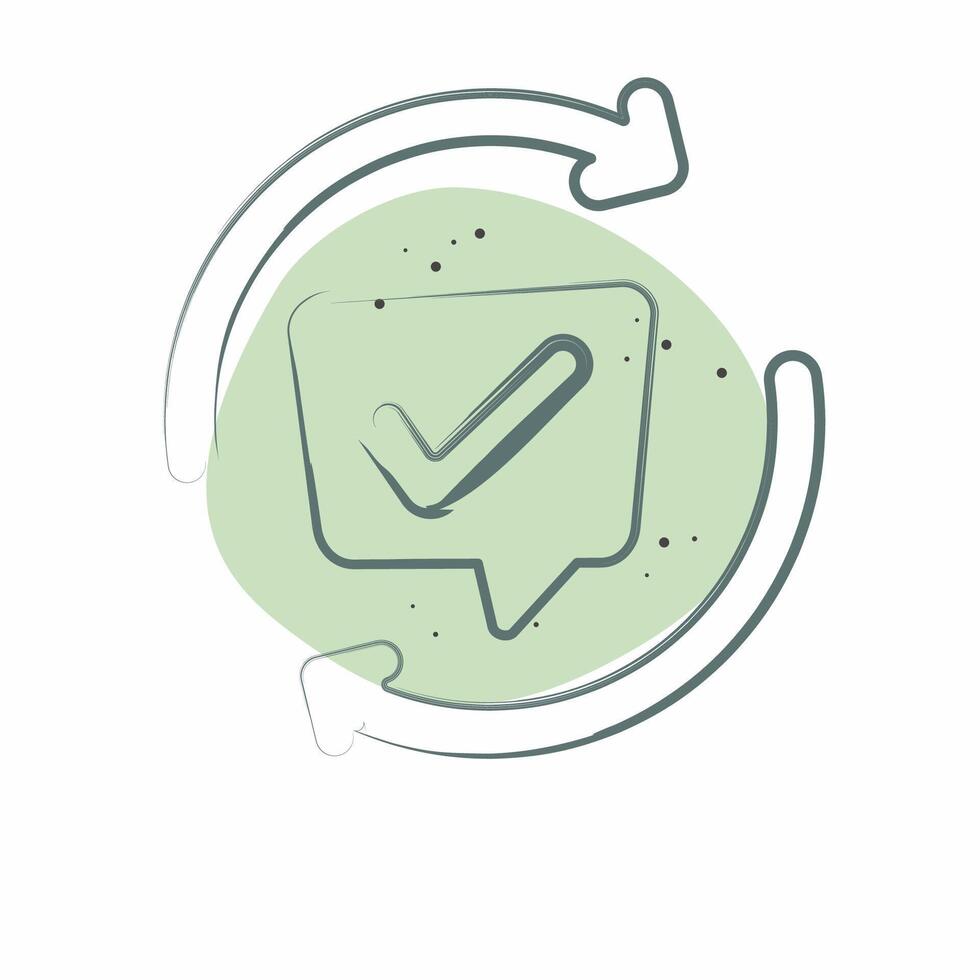 Icon Comments. related to Speech symbol. Color Spot Style. design editable vector